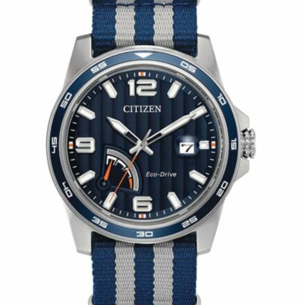 Citizen Eco Drive Blue Two-Tone Nylon 42mm Watch